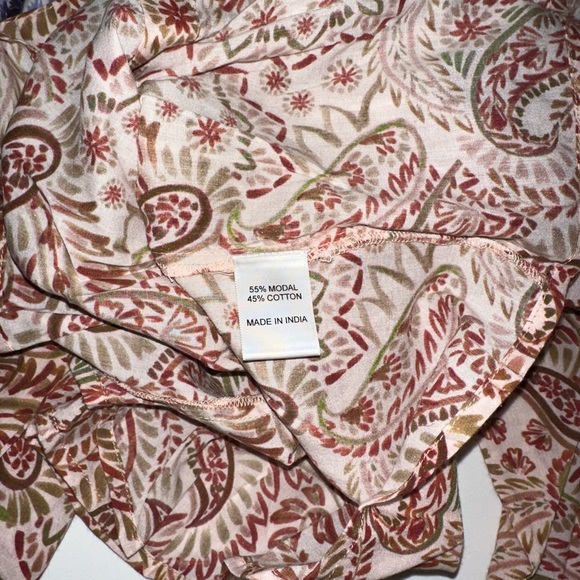 BUNDLE Jen's Pirate Booty x Free People Nightcap white paisley boho tops XS - Picture 10 of 11